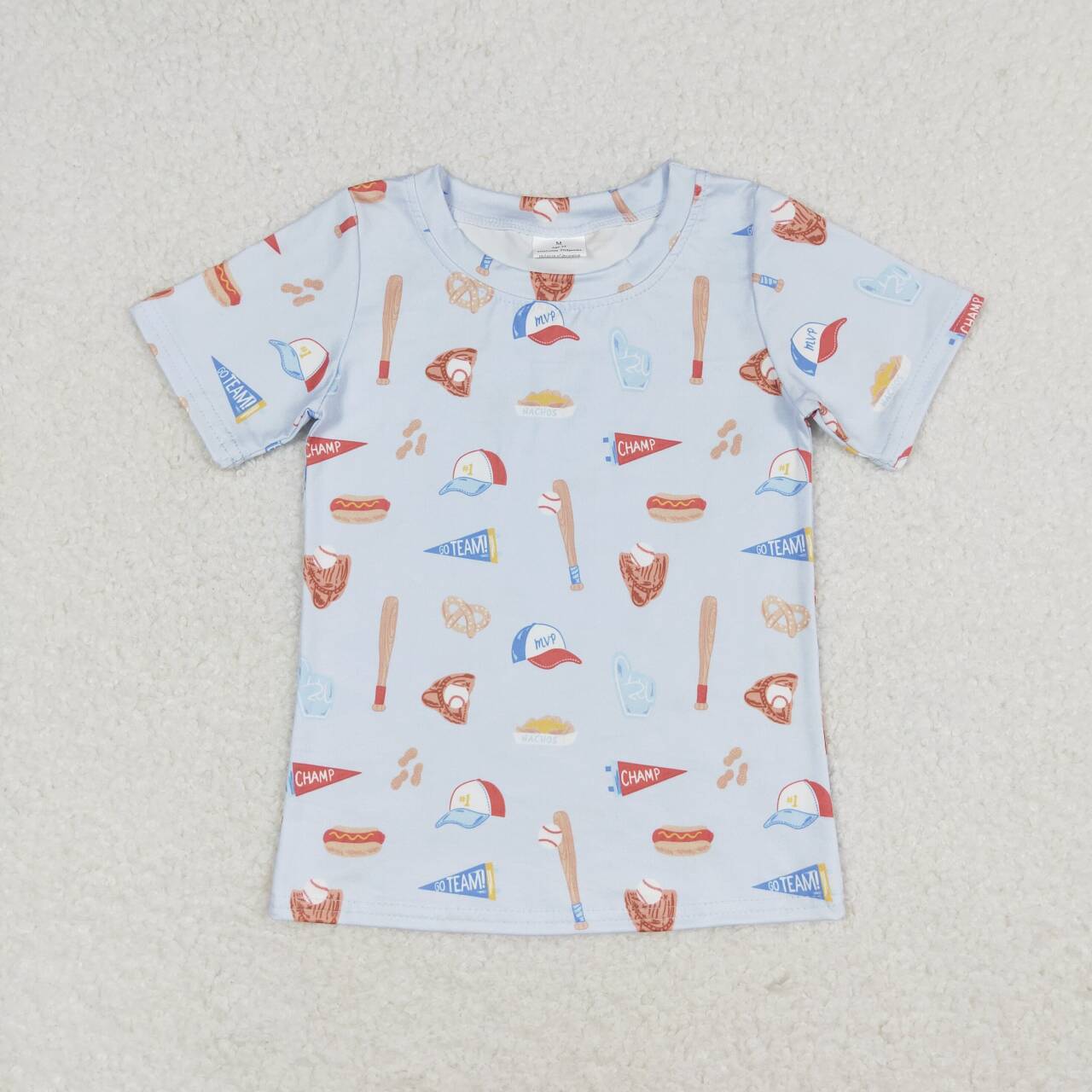 BT0665 play baseball hot dog short sleeve boys Summer top