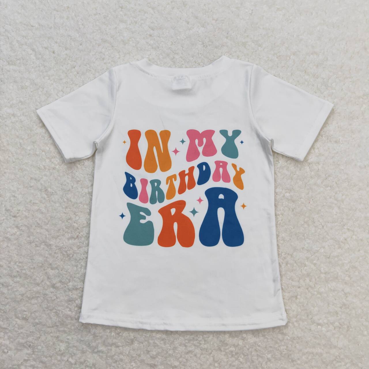 GT0503 in my birthday era smile short sleeve girls top