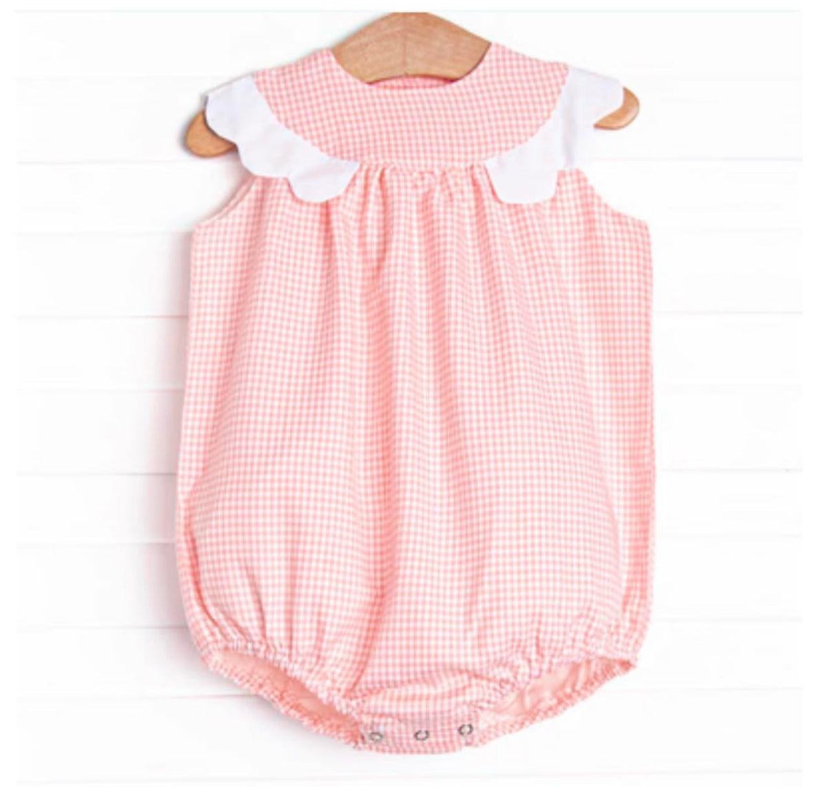 preorder pink checkered ruffles girls romper