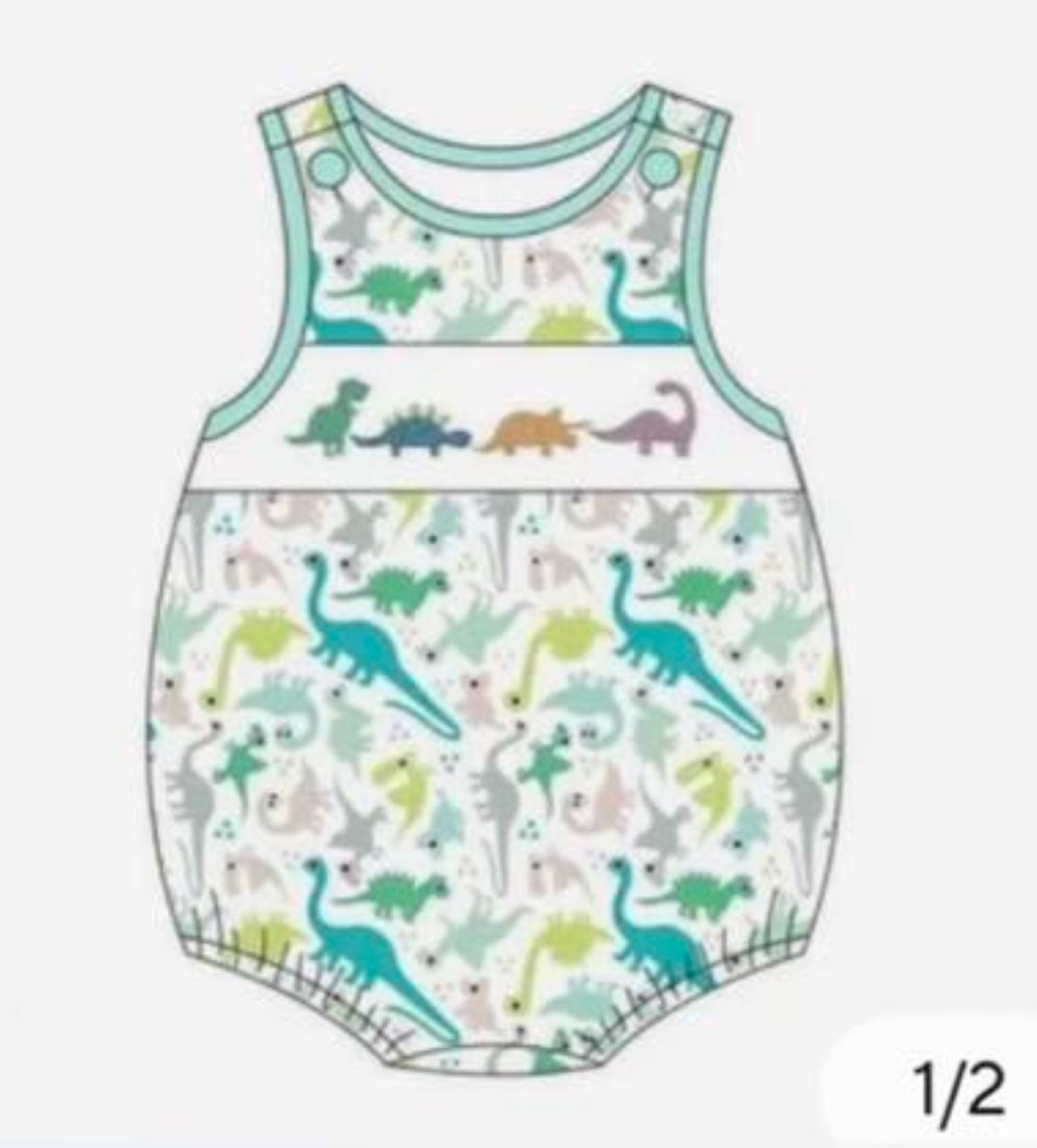 custom colorful dinosaur sleeveless boys romper