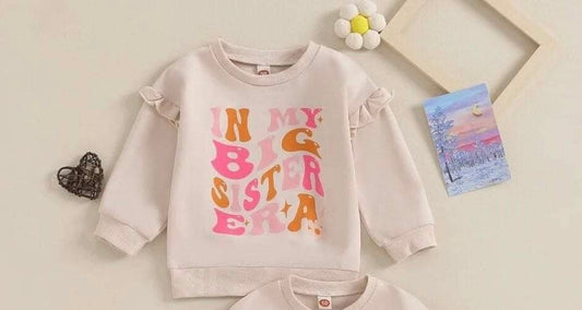 custom in my big sister era long sleeve girls pullover