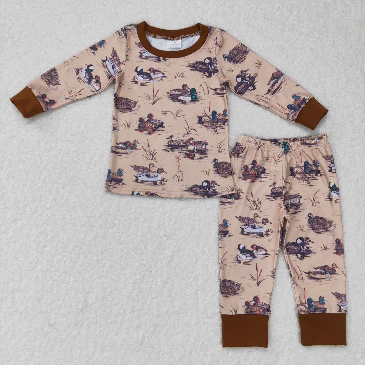 BLP0336 Mallard duck long sleeve pants boys pajamas
