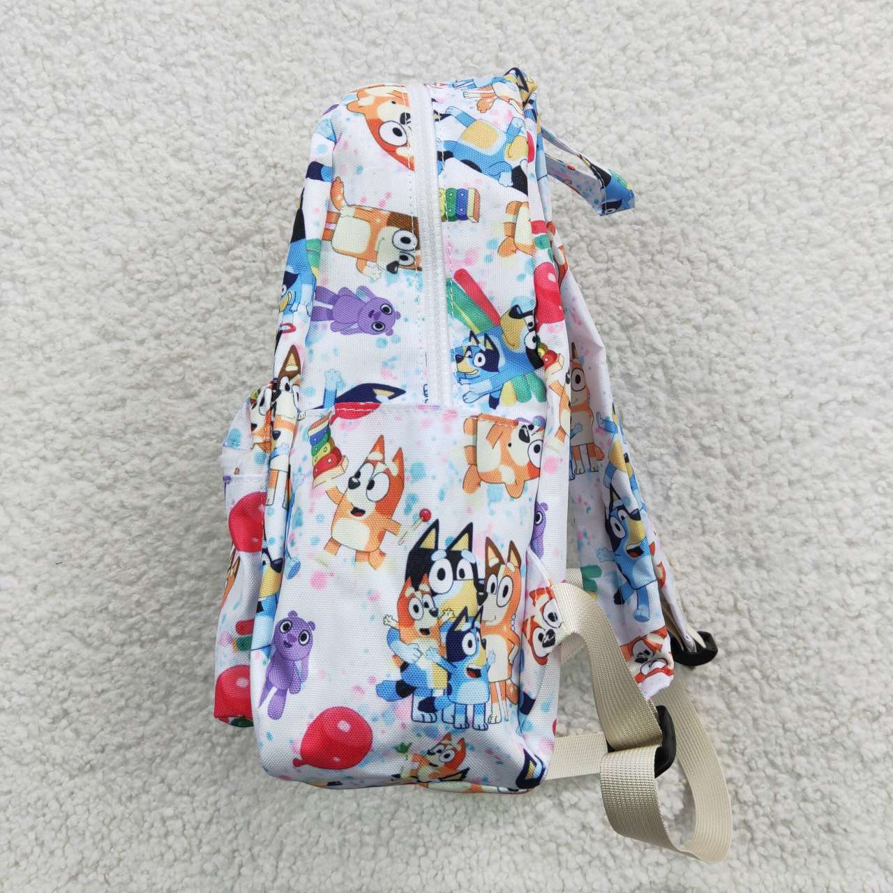 BA0054 White Dog Kids School Bag