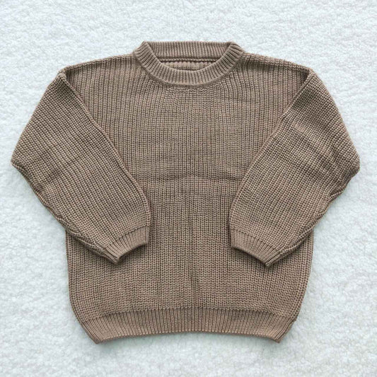 GT0229 Brown Kids Sweater