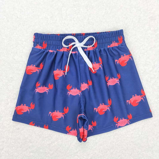 S0170  Boys Purple Crab Swimming Trunks