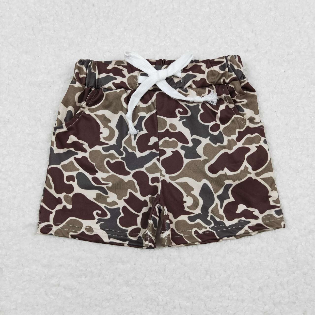 SS0202 Camo brown kids shorts