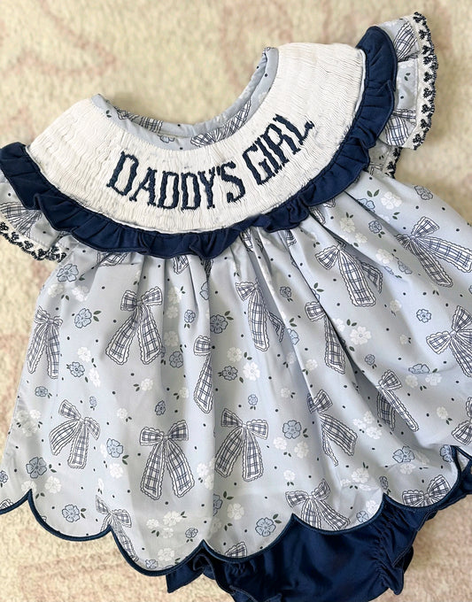 preorder GBO0519 Daddy's Girl Bows Sleeveless Girls Bummies Set