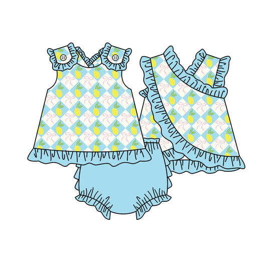 preorder GBO0521 Leomon Bows Sleeveless Girls Bummies