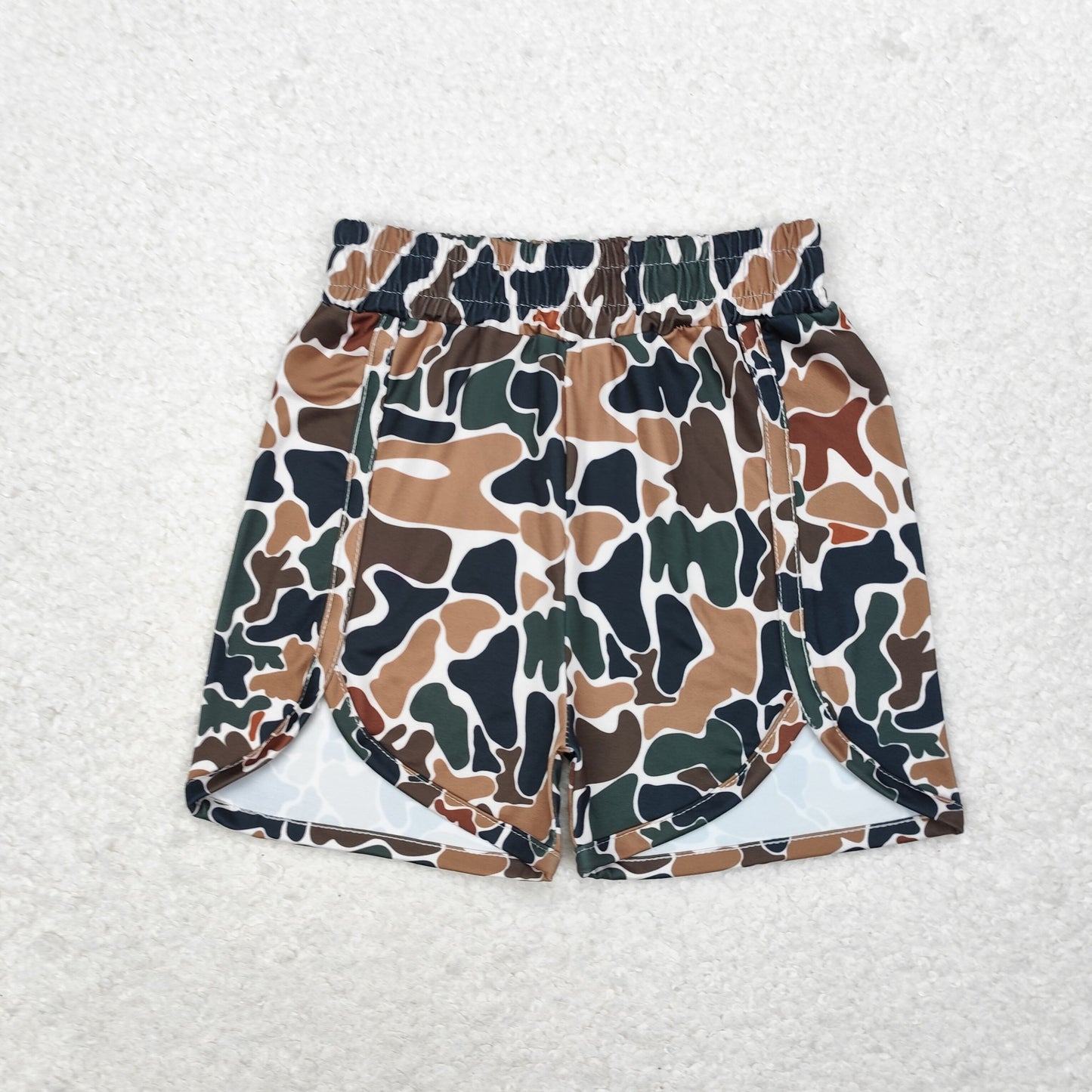 SS0354 brown camo girls shorts