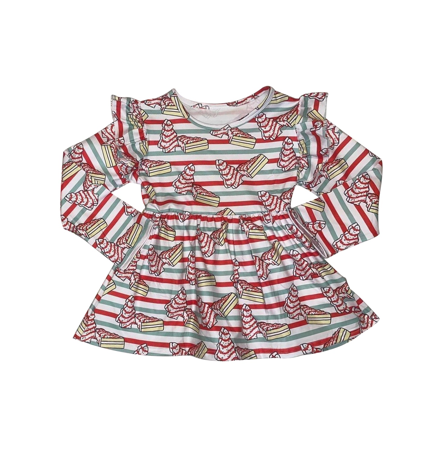 preorder GLD0375 Christmas its the season red long sleeve girls dress