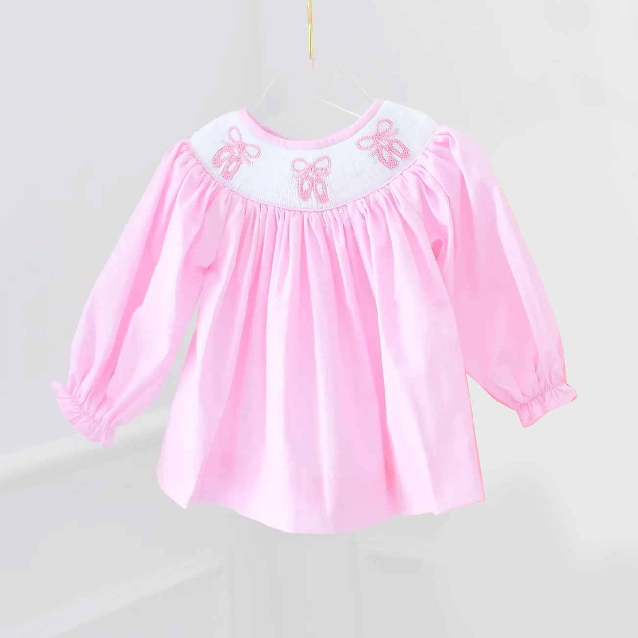preorder GLD1330 dance girl shoe pink long sleeve girls dress