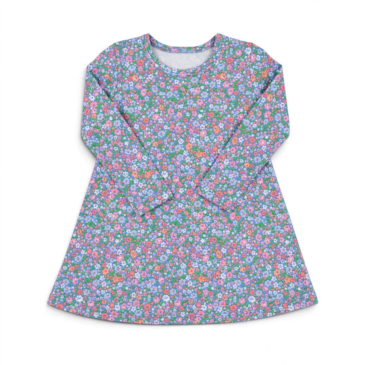 preorder GLD1836 Flowers Floral Long Sleeve Girls Dress