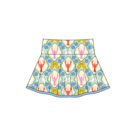 preorder GLD0102 yoga colorful crayfish bows green girls skirt shorts