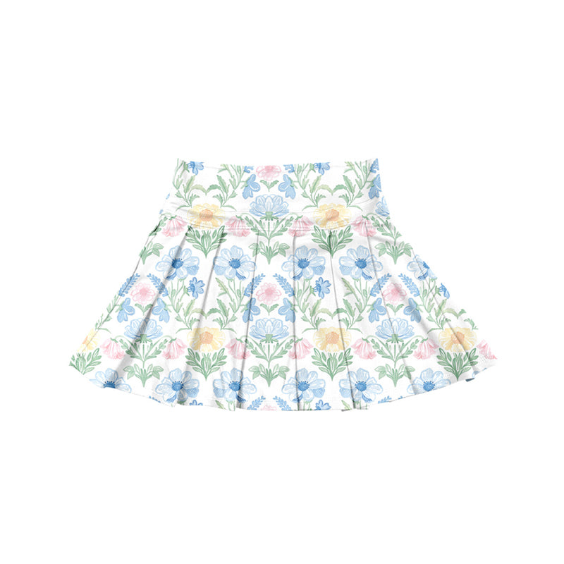 preorder GLK0110 yoga colorful flowers girls skirt skorts