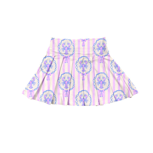 preorder GLK0114 yoga purple striped crayfish girls skirt skorts