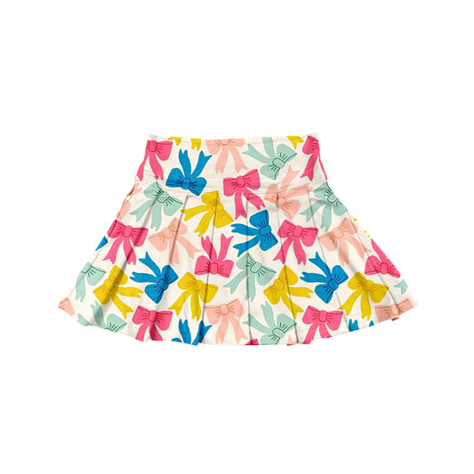 preorder GLK0116 yoga colorful bows girls skirt skorts