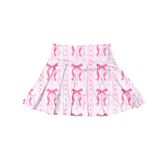 preorder GLK0117 yoga pink heart bows girls skirt skorts