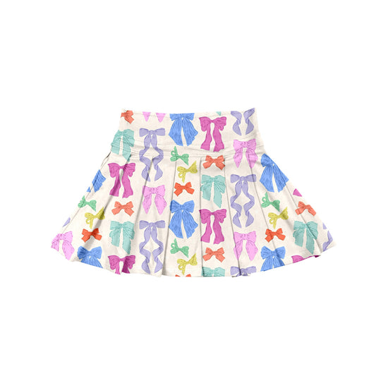 preorder GLK0118 yoga colorful bows girls skirt skorts