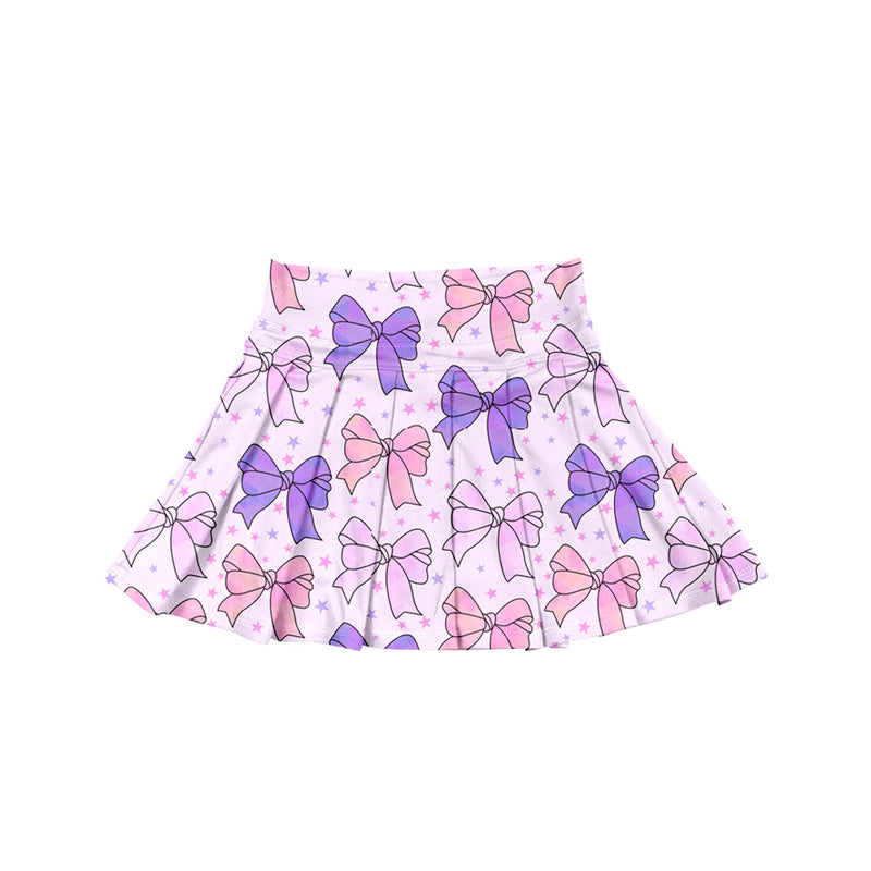 preorder GLK0119 yoga pink/purple bows star girls skirt skorts