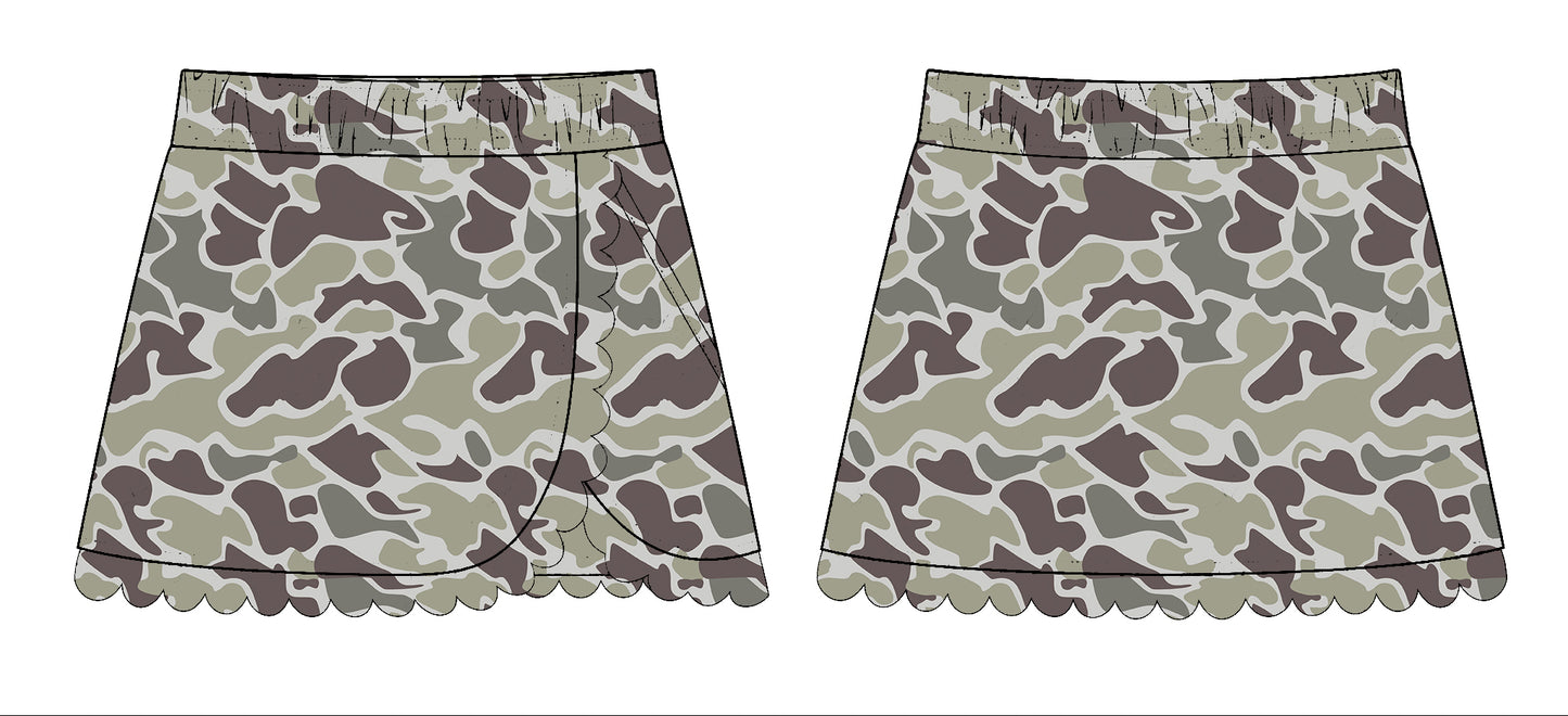 preorder GLK0171 hunting camo skorts girls skirt