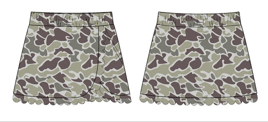 preorder GLK0171 hunting camo skorts girls skirt