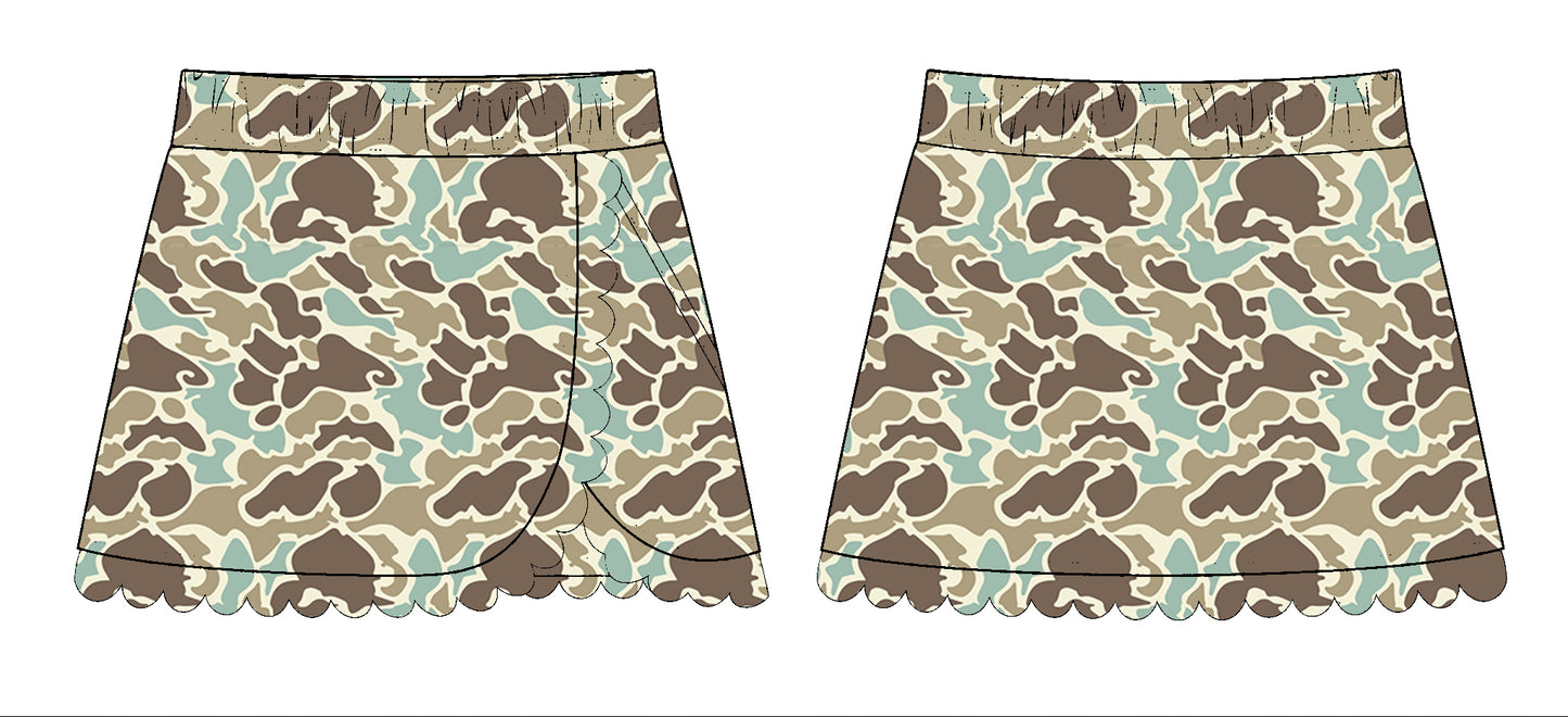 preorder GLK0174 hunting camo skorts girls skirt