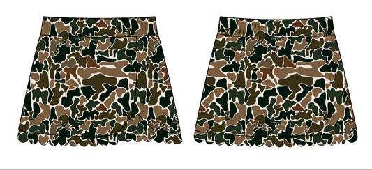 preorder GLK0175 hunting camo skorts girls skirt