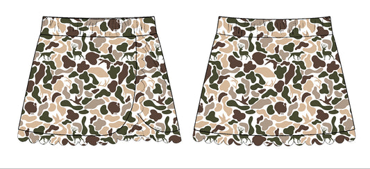 preorder GLK0176 hunting camo skorts girls skirt
