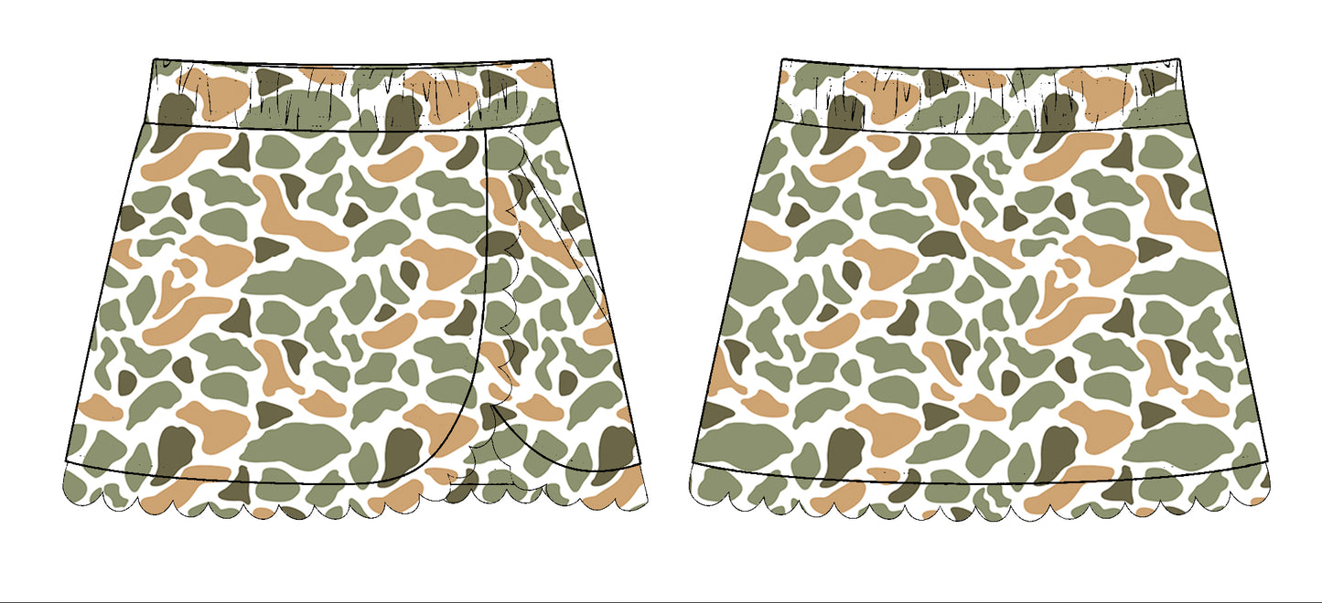 preorder GLK0177 hunting camo skorts girls skirt