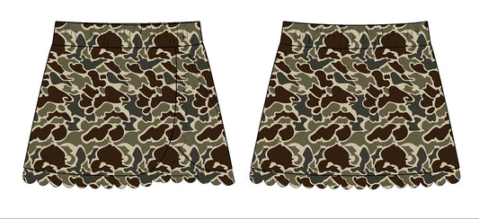 preorder GLK0178 hunting camo skorts girls skirt