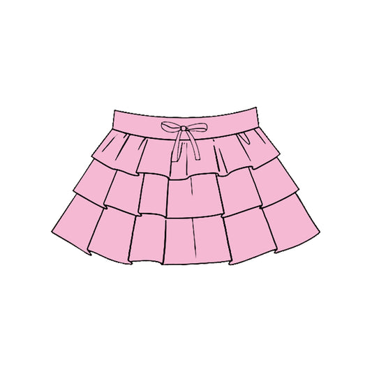preorder GLK0199 Yoga Pink Ruffles Skorts Girls Skirts