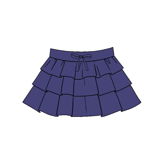 preorder GLK0200 Yoga Purple Ruffles Skorts Girls Skirts