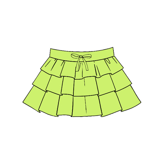 preorder GLK0201 Yoga Green Ruffles Skorts Girls Skirts
