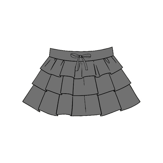 preorder GLK0202 Yoga Grey Ruffles Skorts Girls Skirts