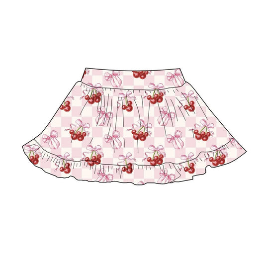 preorder GLK0220 Yoga Pink Bows Cheer Skorts Girls Skirts