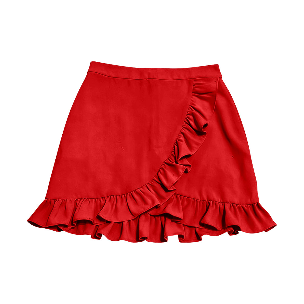 preorder GLK0230 Yoga Red Skorts Girls Skirts
