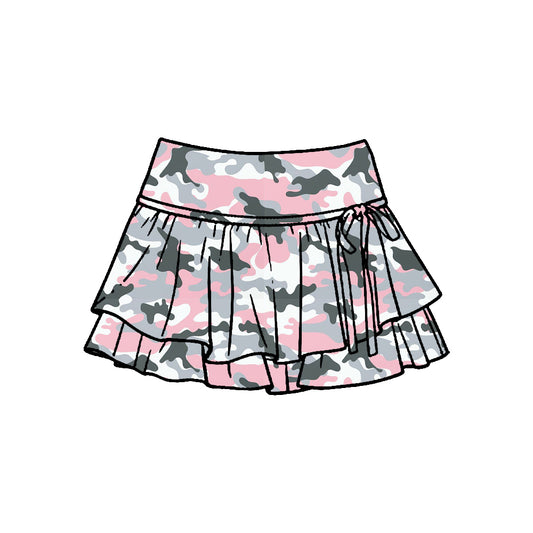 preorder GLK0250 Yoga Pink Camo Skorts Girls Skirts