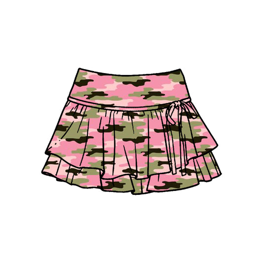 preorder GLK0251 Yoga Pink Camo Skorts Girls Skirts