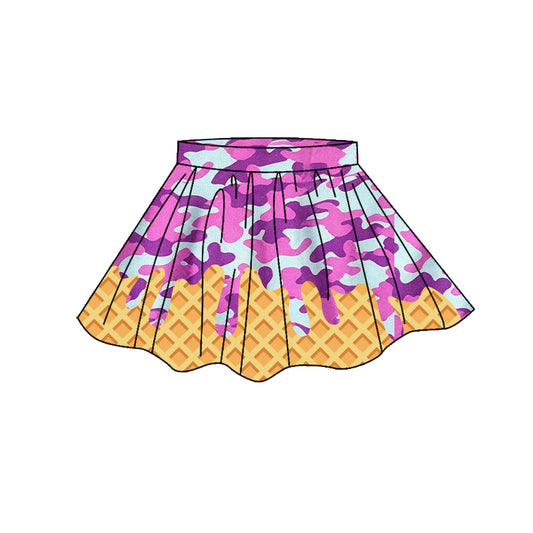 preorder GLK0275 Yoga Hot Pink Hunting Camo Skorts Girls Skirt