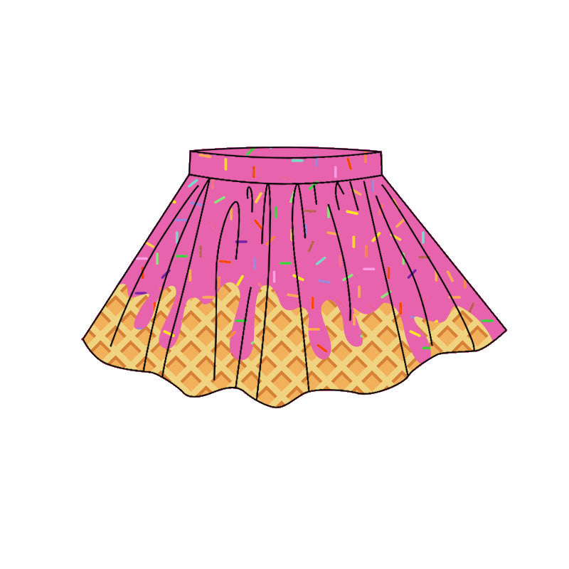 preorder GLK0279 Yoga Pink Sprinkles Skorts Girls Skirt