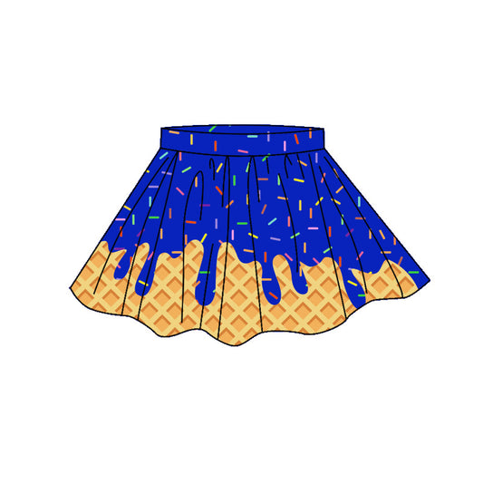 preorder GLK0284 Yoga Blue Sprinkles Skorts Girls Skirt