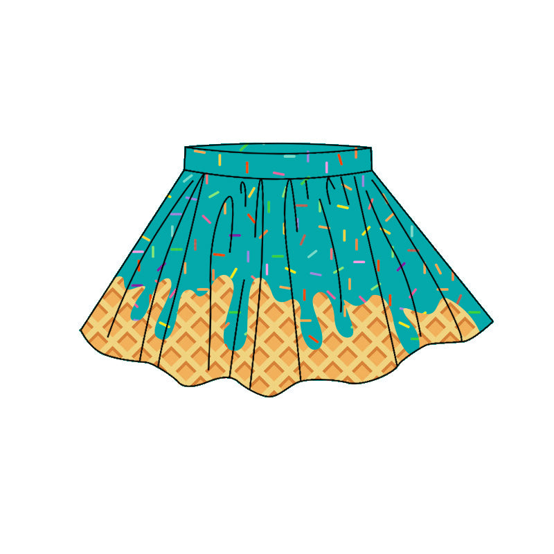 preorder GLK0286 Yoga Green Sprinkles Skorts Girls Skirt