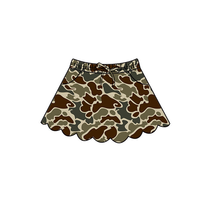 preorder GLK0296 Scallop Hunting Camo Skorts Girls Skirt