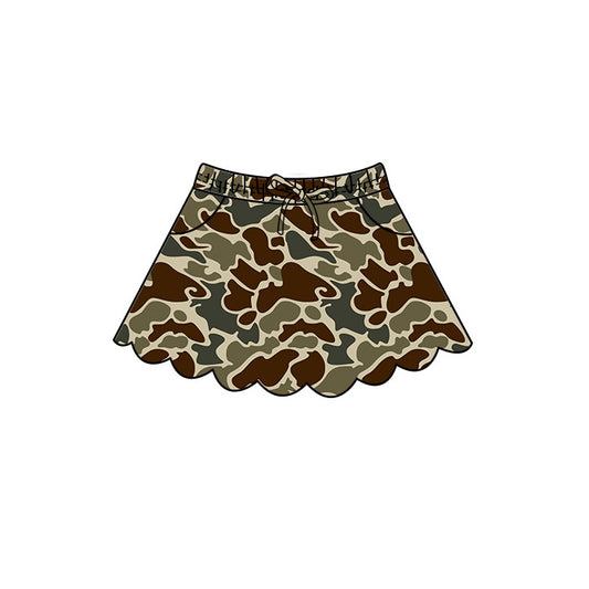 preorder GLK0296 Scallop Hunting Camo Skorts Girls Skirt