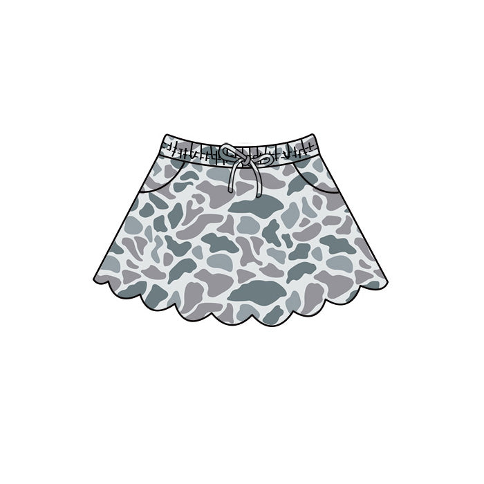 preorder GLK0299 Scallop Hunting Camo Skorts Girls Skirt