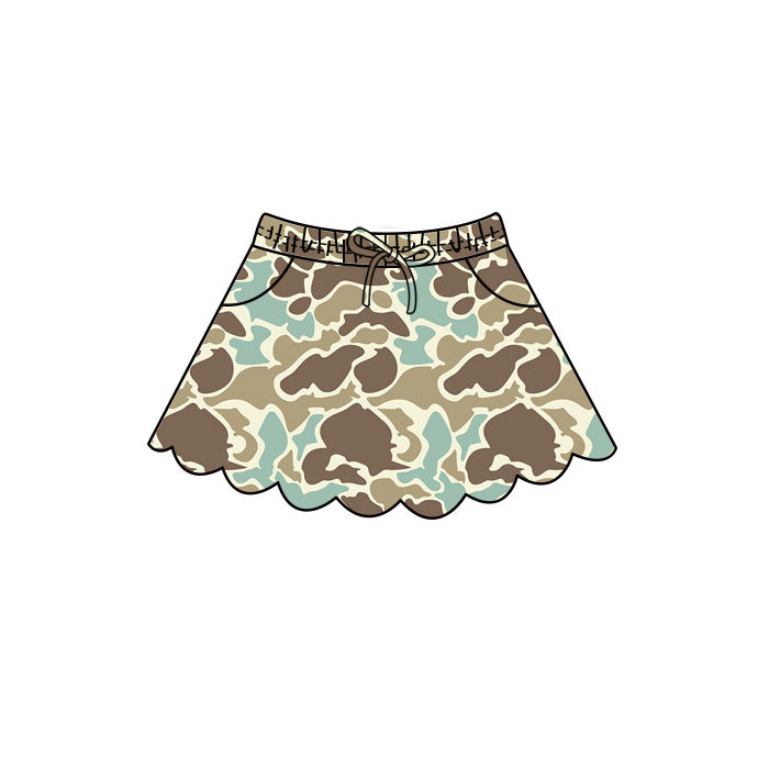 preorder GLK0301 Scallop Hunting Camo Skorts Girls Skirt