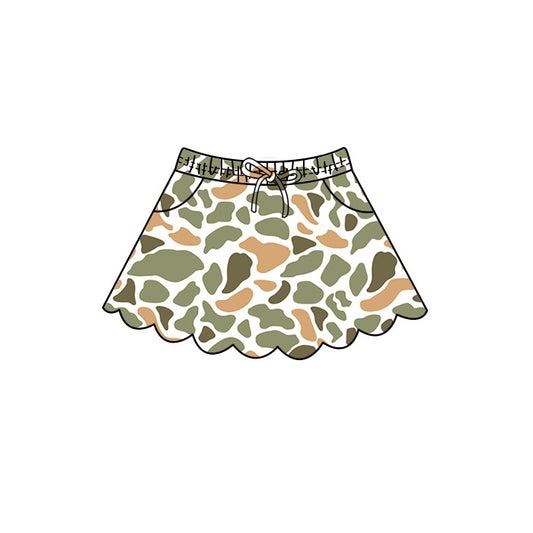 preorder GLK0302 Scallop Hunting Camo Skorts Girls Skirt