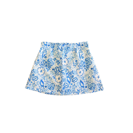 preorder GLK0309 Yoga Blue Shells Girls Skorts
