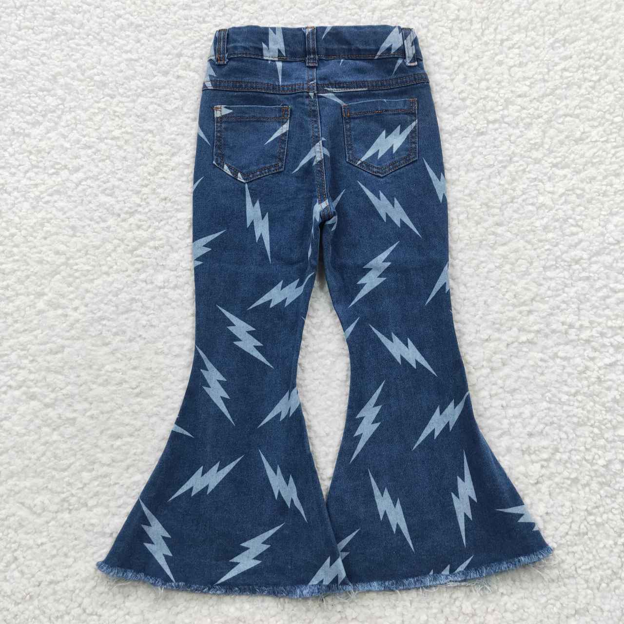 P0128 Lightning Blue Denim Kids Jeans