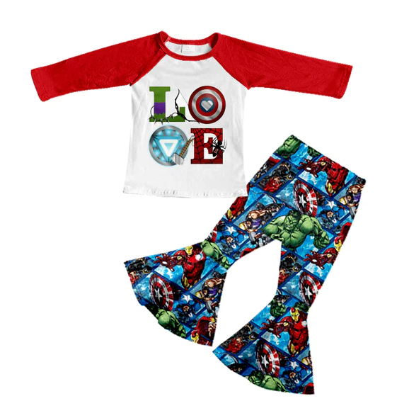 preorder GLP0456 Love Hero Green Man Long Sleeves Girls Set